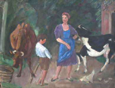 Monique Isorni et les vaches